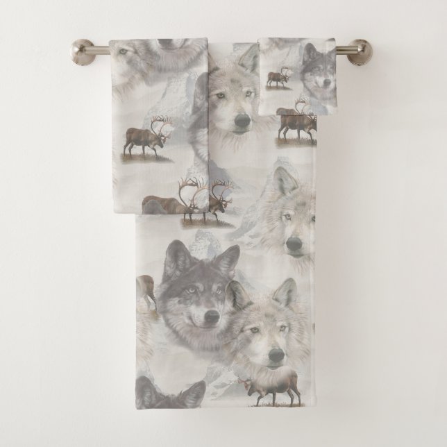 Kanadische Wildtiere Badhandtuch Set (Insitu)