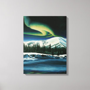 Kanadische Yukon Landschaftsmalerei Leinwand Print