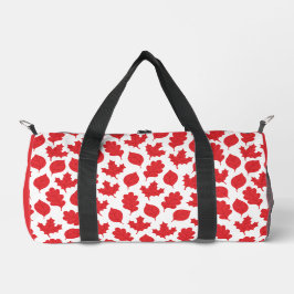Kanadischer Ahornleaf. Bearbeitbarer Name Duffle Bag