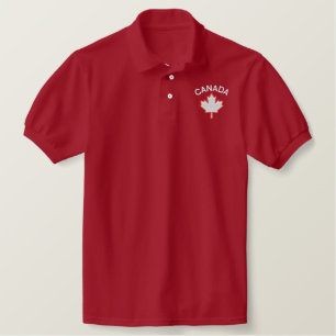 Kanadischer Ahornleaf bestickter Polo