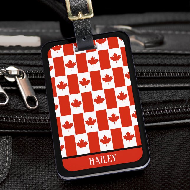 kanadischer Ahornleaf Kanadischer Flaggenname Gepäckanhänger (canada canadian flag pattern luggage tag)