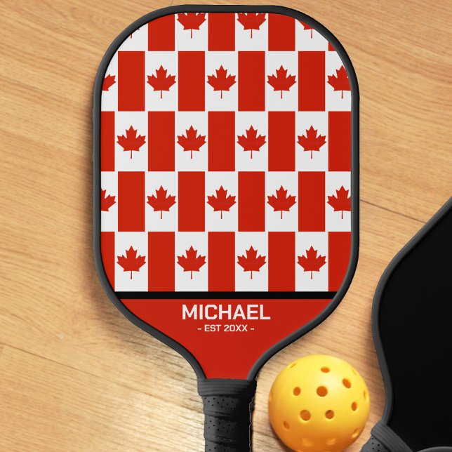 kanadischer Ahornleaf Kanadischer Flaggenname Pickleball Schläger (Canada Canadian flag pattern pickleball paddle)