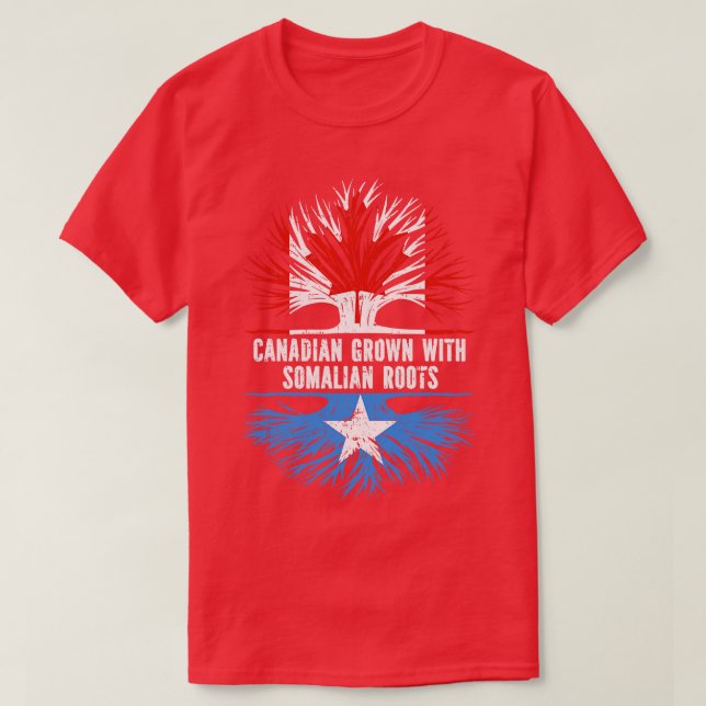 Kanadischer Anbau mit Flagge für somalische Roots  T-Shirt (Design vorne)