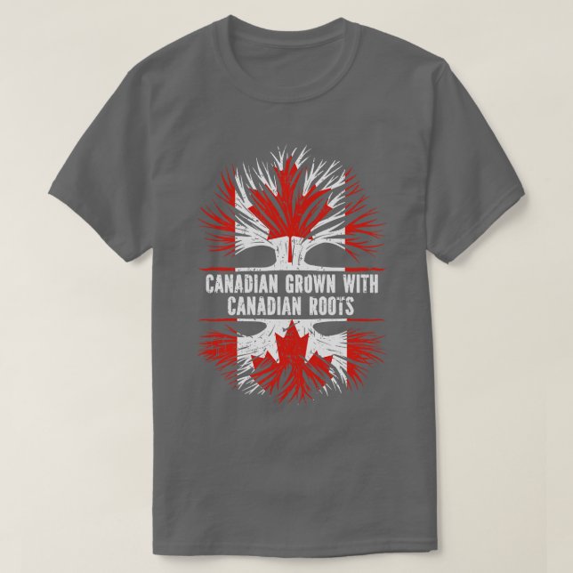 Kanadischer Anbau mit kanadischer Roots-Kanada-Fla T-Shirt (Design vorne)