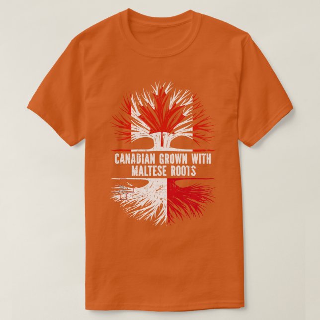 Kanadischer Anbau mit maltesischer Roots Kanada-Fl T-Shirt (Design vorne)