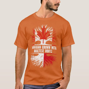 Kanadischer Anbau mit maltesischer Roots Kanada-Fl T-Shirt