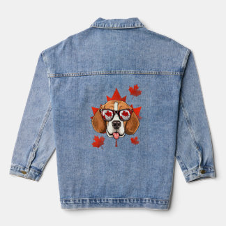 Kanadischer Beagle Dog Maple Leaf Patriotic Canada Jeansjacke
