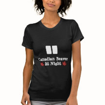 Kanadischer Biber am NachtT - Shirt