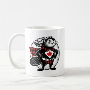 Kanadischer Biber Holzfäller Buffalo Kariert Kaffeetasse