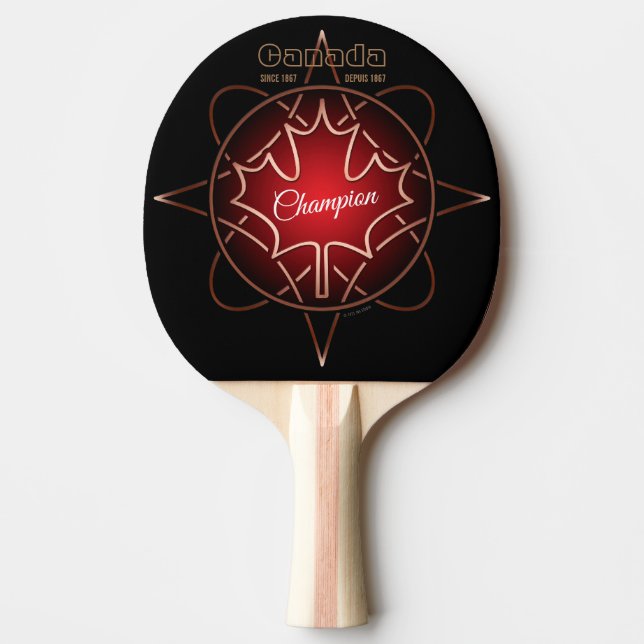 kanadischer Champion Ping Pong Paddle Tischtennis Schläger (Vorderseite)