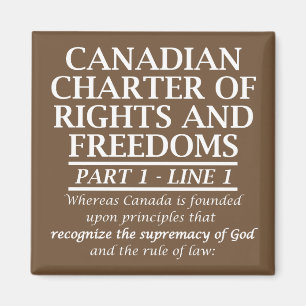 Kanadischer Christ Kanada Charta Freiheit Religion Magnet