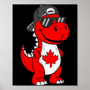 Kanadischer Dinosaurier Trex Ahornblatt Kanada Jun Poster