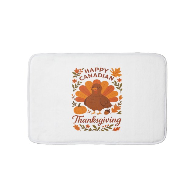 Kanadischer Erntedank Herbstfeier Klassik T Badematte (Vorderseite)
