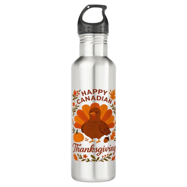 Kanadischer Erntedank Herbstfeier Klassik T Edelstahlflasche (Vorderseite)
