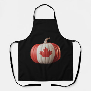 Kanadischer Erntedank Pumpkin Maple Leaf über Schürze