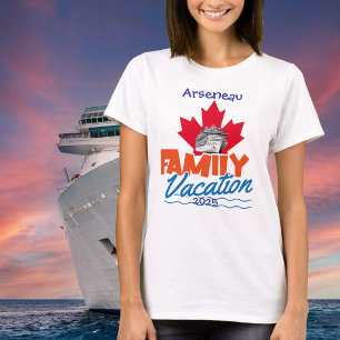 Kanadischer Familien-Kreuzfahrt-Urlaub Personalisi T-Shirt