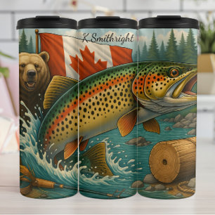 Kanadischer Fischfang Outdoor Adventure Thermosbecher