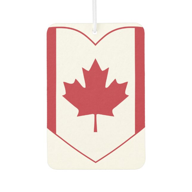 Kanadischer Flag Herzkutschen Freshener Autolufterfrischer (Vorderseite)