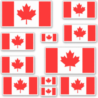 Kanadischer Flag-Multiple Aufkleber
