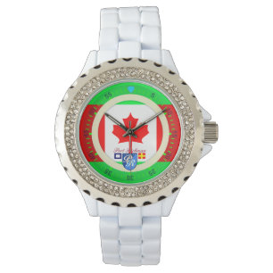 Kanadischer Flaggen-Kanada-Hafen Richman nautisch Armbanduhr