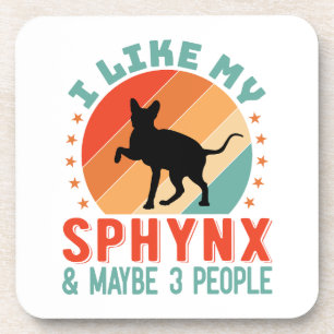 Kanadischer haarloser Sphynx Cat Owner Spaß Getränkeuntersetzer