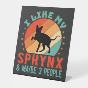 Kanadischer haarloser Sphynx Cat Owner Spaß Sockelschild