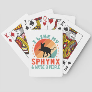 Kanadischer haarloser Sphynx Cat Owner Spaß Spielkarten