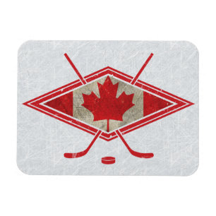 Kanadischer Hockey-Flaggen-Logo-Magnet Magnet