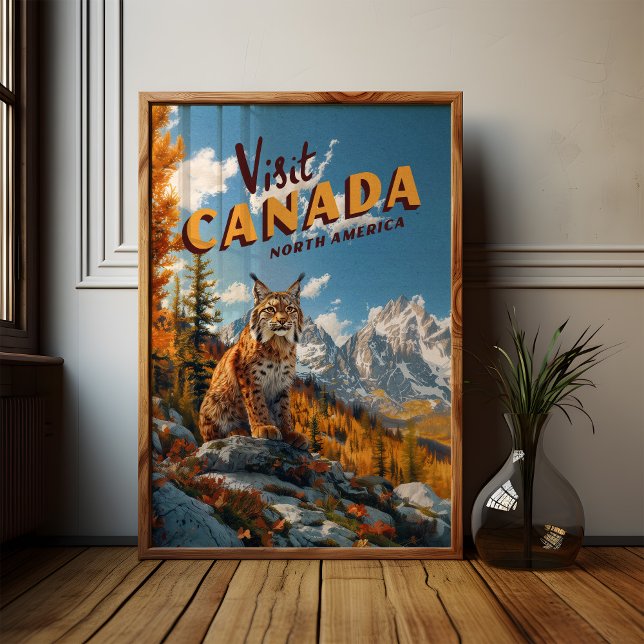 Kanadischer Luchs Reise Vintage Poster (Von Creator hochgeladen)
