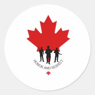 Kanadischer Militärsticker Runder Aufkleber
