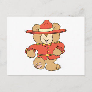 Kanadischer Mountie-Bär Postkarte