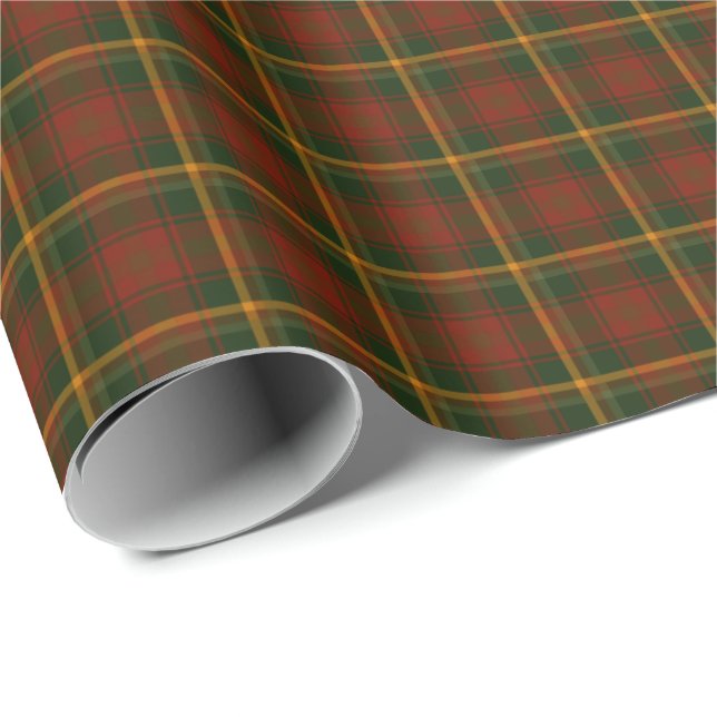Kanadischer nationaler AhornblattTartan Geschenkpapier (Rolleneckpunkt)