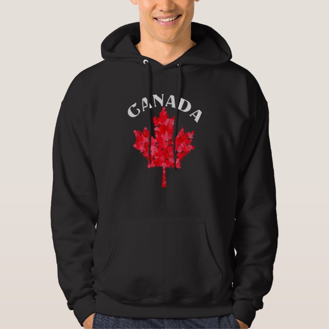 Kanadischer Pride Day Maple Leaf Kanada Hoodie (Vorderseite)