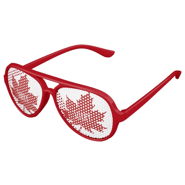 Kanadischer Sonnentag Partybrille (Schrägansicht)