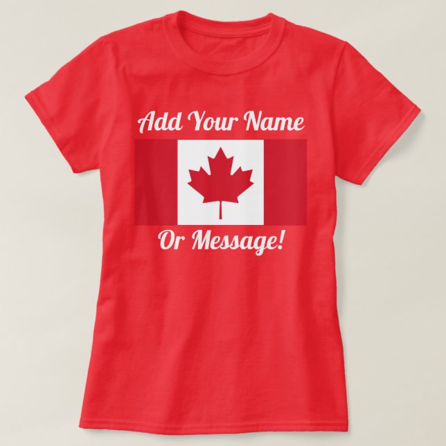 Kanadischer T - Shirt für die Flagge Kanadas (Design vorne)