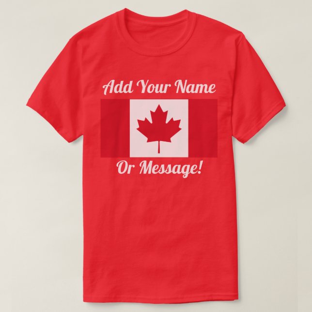 Kanadischer T - Shirt für die Flagge Kanadas (Design vorne)