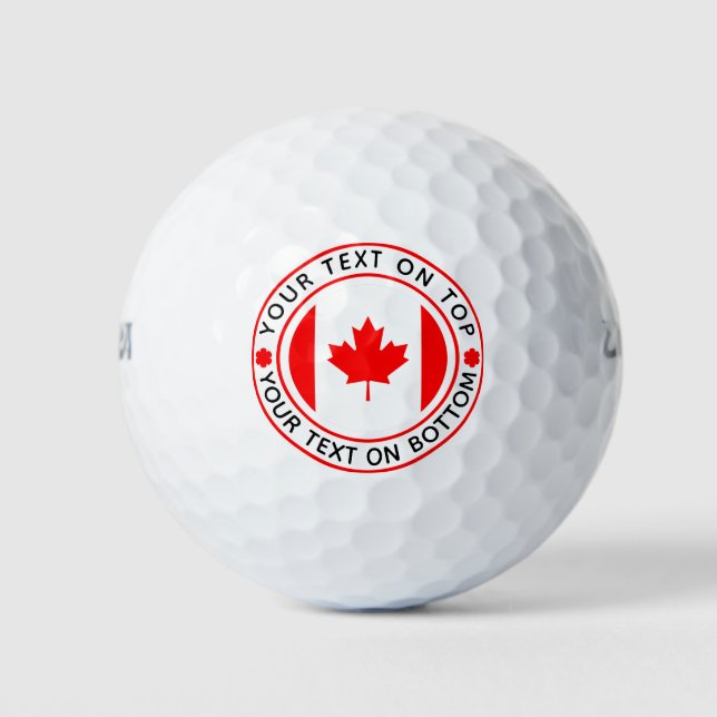Kanadischer Tag - Benutzerdefinierter Text für die Golfball (Vorderseite)