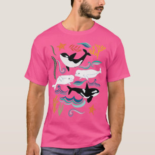 Kanadischer Walbeobachter auf Korallenrosa T-Shirt