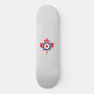 Kanadisches Ahorn-Blatt Roundel Grunge-Mod KANADA Skateboard