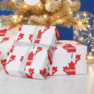 Kanadisches Ahornblatt-Geschenkpapier – Rot Kanada Geschenkpapier
