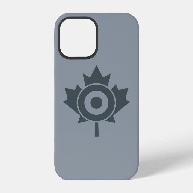 Kanadisches Ahornblatt-Rundsymbol-Mod-Symbol iPhone 12 Hülle (Rückseite)
