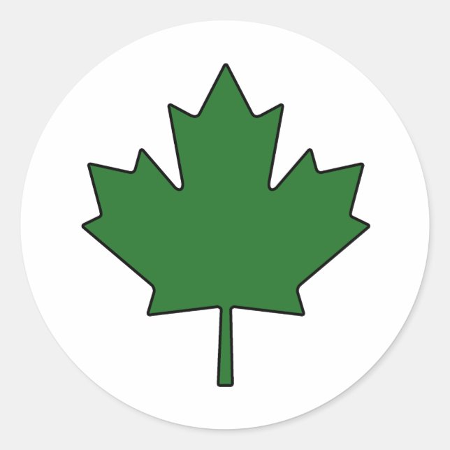 Kanadisches Ahornleaf-Symbol Runder Aufkleber (Vorderseite)