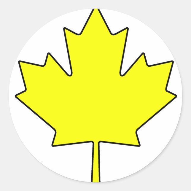 Kanadisches Ahornleaf-Symbol Runder Aufkleber (Vorderseite)