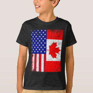 Kanadisches amerikanisches Shirt USA Kanada Flag 4