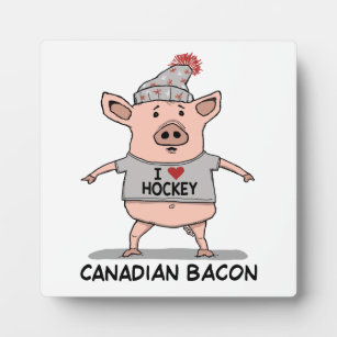 Kanadisches Bacon Pig, Niedlich und sonnig Fotoplatte