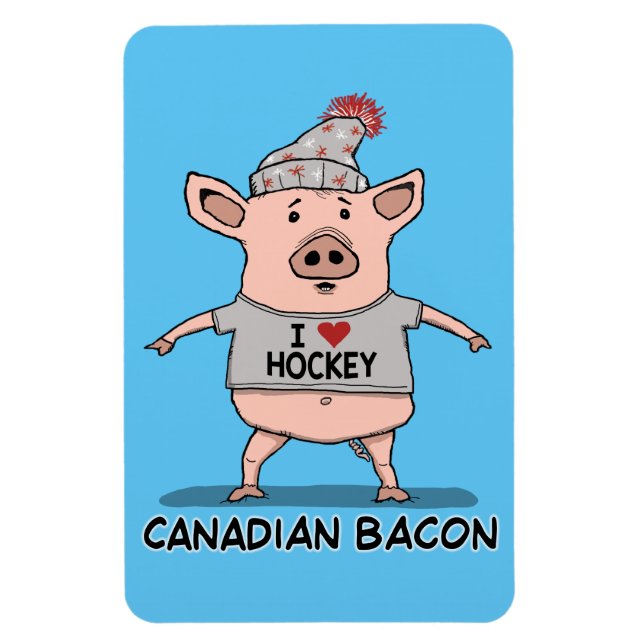 Kanadisches Bacon Pig, Niedlich und sonnig Magnet (Vertikal)