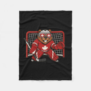 Kanadisches Biber-Symbol Hockey-Torwart-Shirt 1. J Fleecedecke