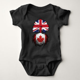 Kanadisches Britisches Tree Roots-Flag für Kanada Baby Strampler