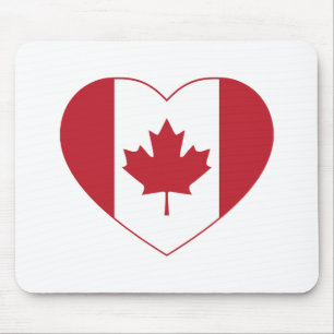 Kanadisches Flag-Herz-Maus-Pad Mousepad