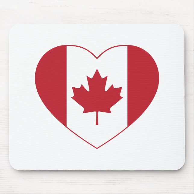 Kanadisches Flag-Herz-Maus-Pad Mousepad (Vorne)